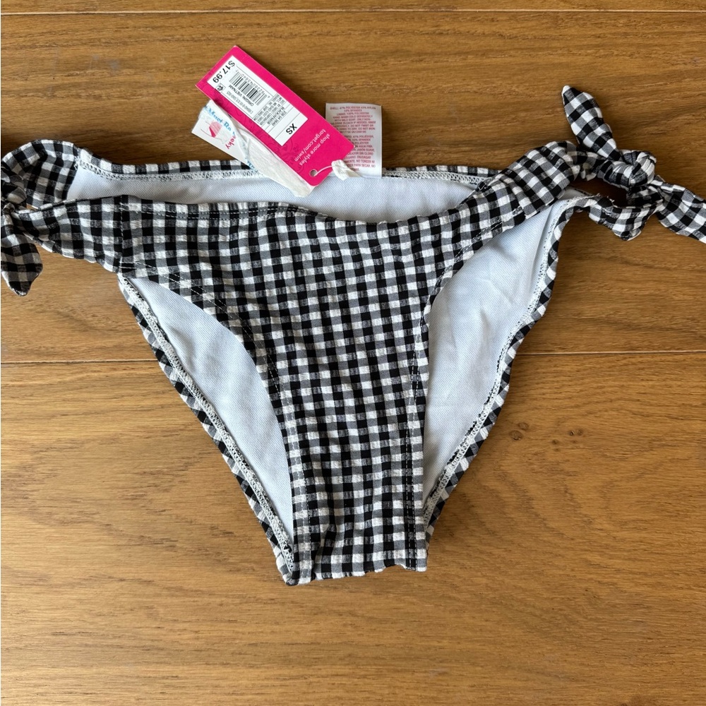 Target Black and White Gingham Bikini Bottom